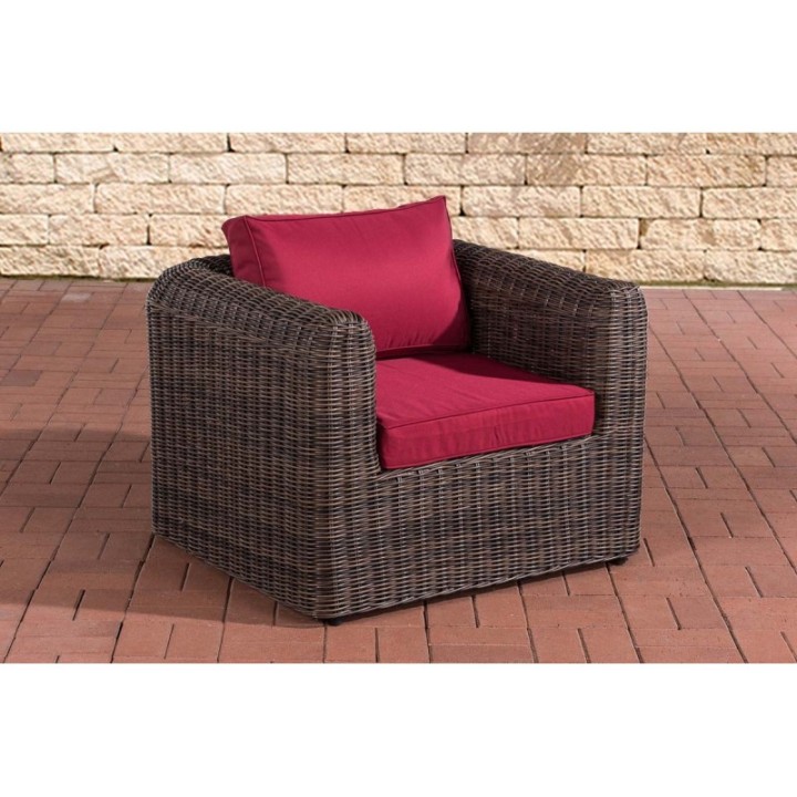 Sessel Marbella Rubinrot 5mm