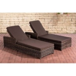 Set Sonnenliegen Massa Terrabraun