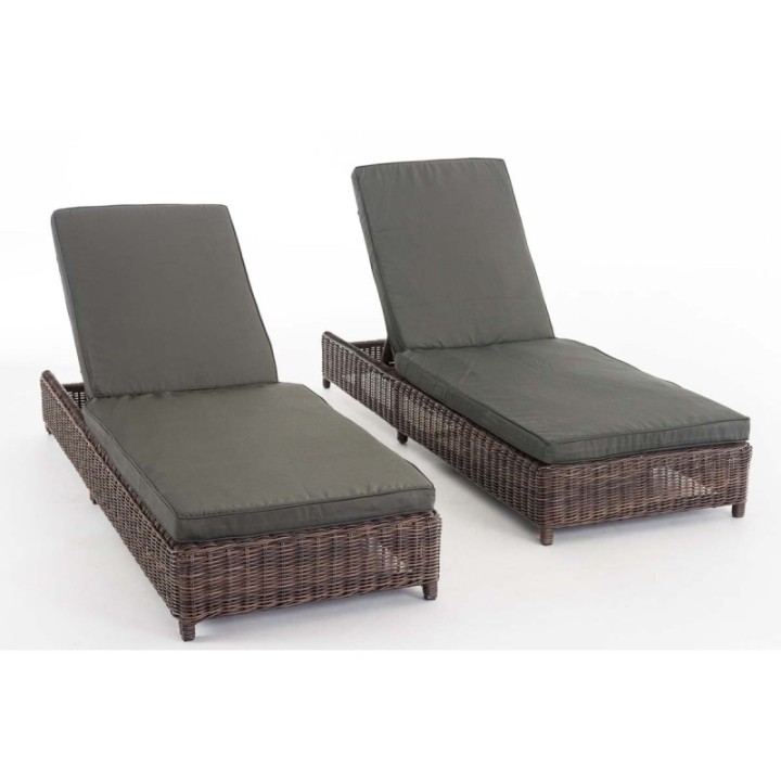 Set Sonnenliegen Burano Anthrazit