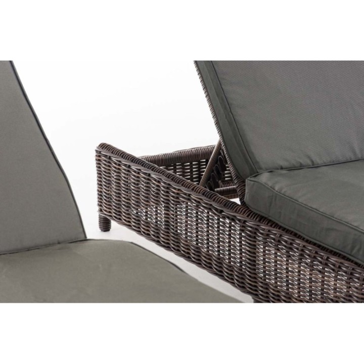 Set Sonnenliegen Burano Anthrazit