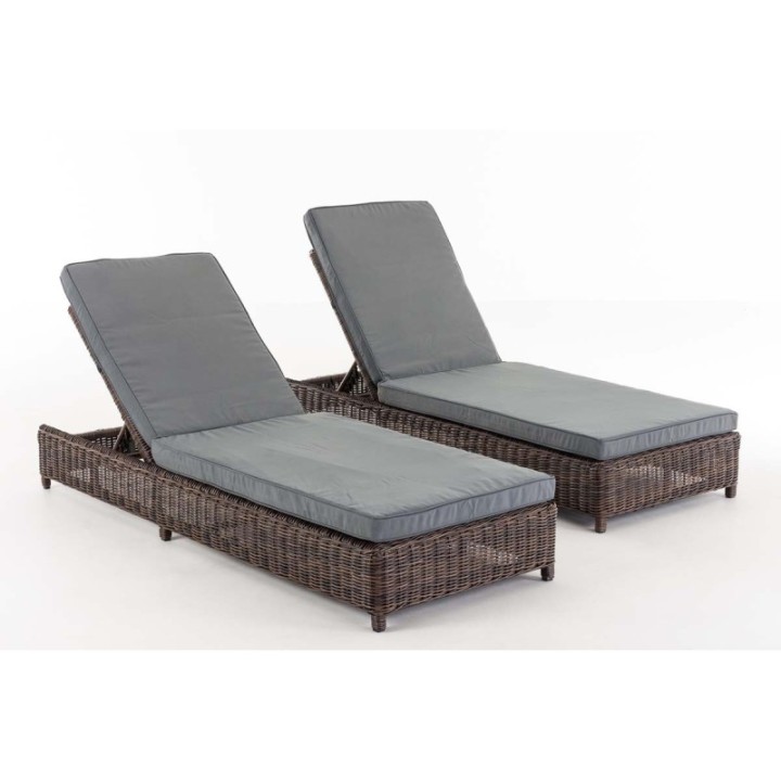 Set Sonnenliegen Burano Eisengrau
