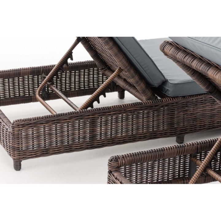 Set Sonnenliegen Burano Eisengrau