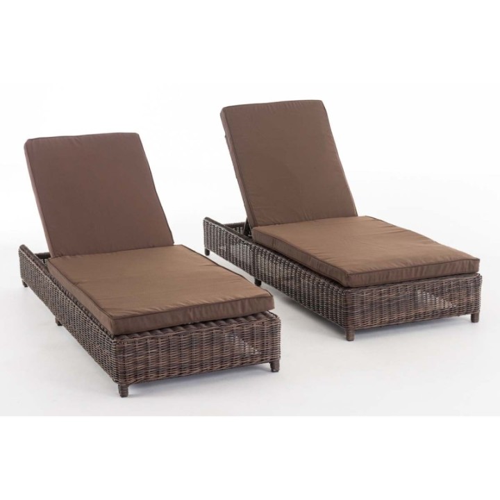 Set Sonnenliegen Burano Terrabraun