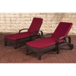 Set Sonnenliegen Luini Rubinrot