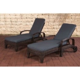 Set Sonnenliegen Luini Eisengrau