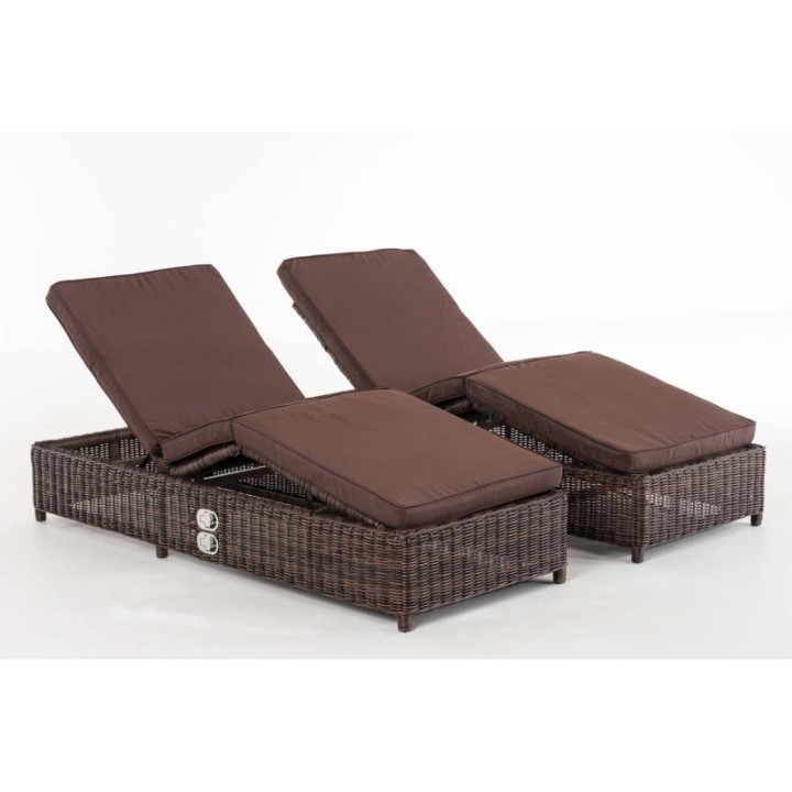 Set Sonnenliegen Imola Terrabraun