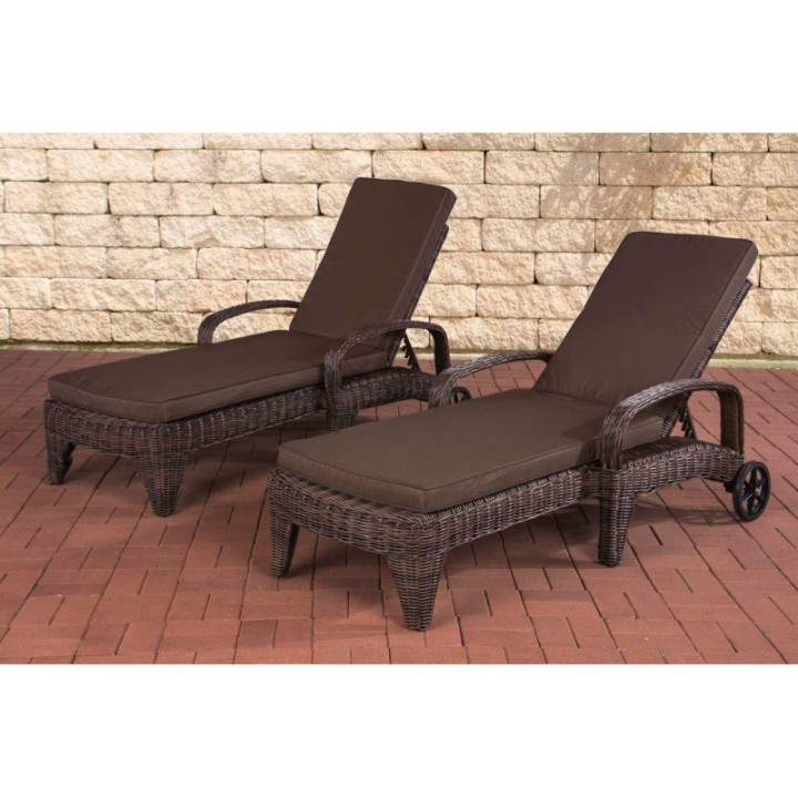Set Sonnenliegen Luini Terrabraun