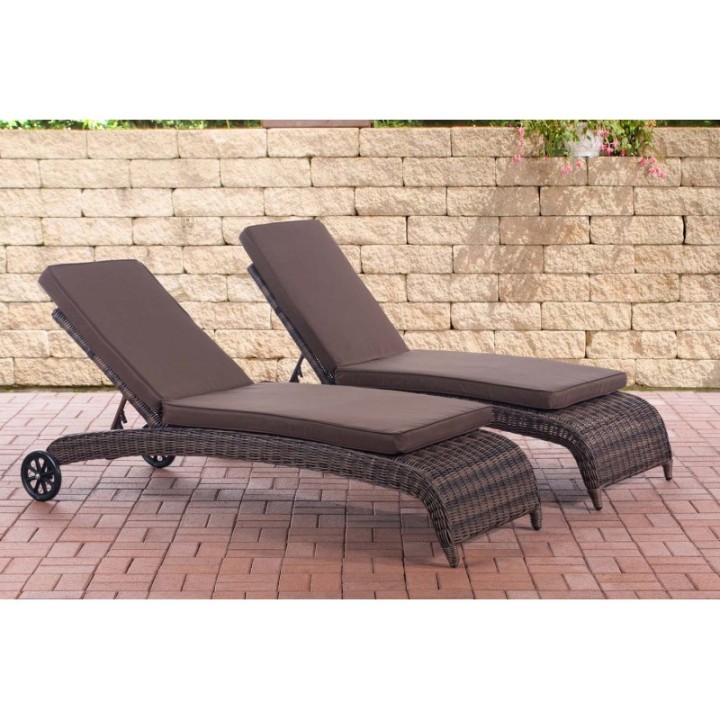 Set Sonnenliegen Asti Terrabraun