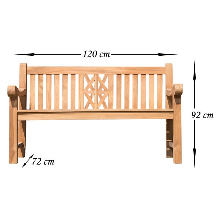 Teakbank Florida V2 120 cm