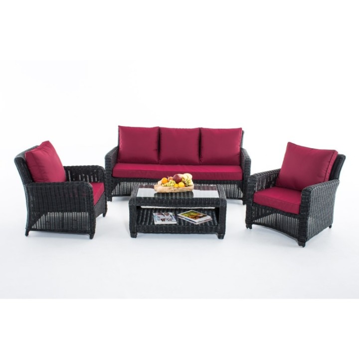 Gartengarnitur San Fernando 5mm Rubinrot