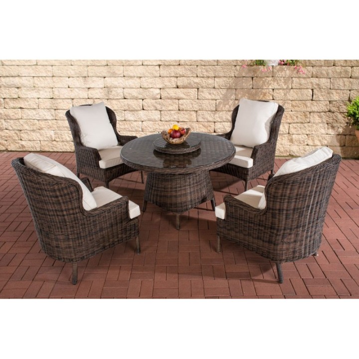Gartengarnitur Jardin 5mm Cremeweiss