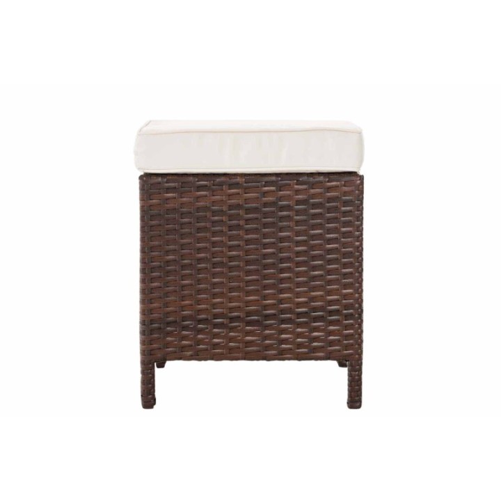 Hocker Vilato Flachrattan, creme