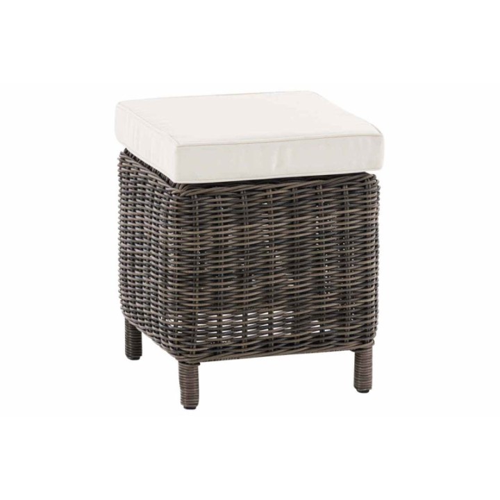 Hocker Vilato Rundrattan, creme