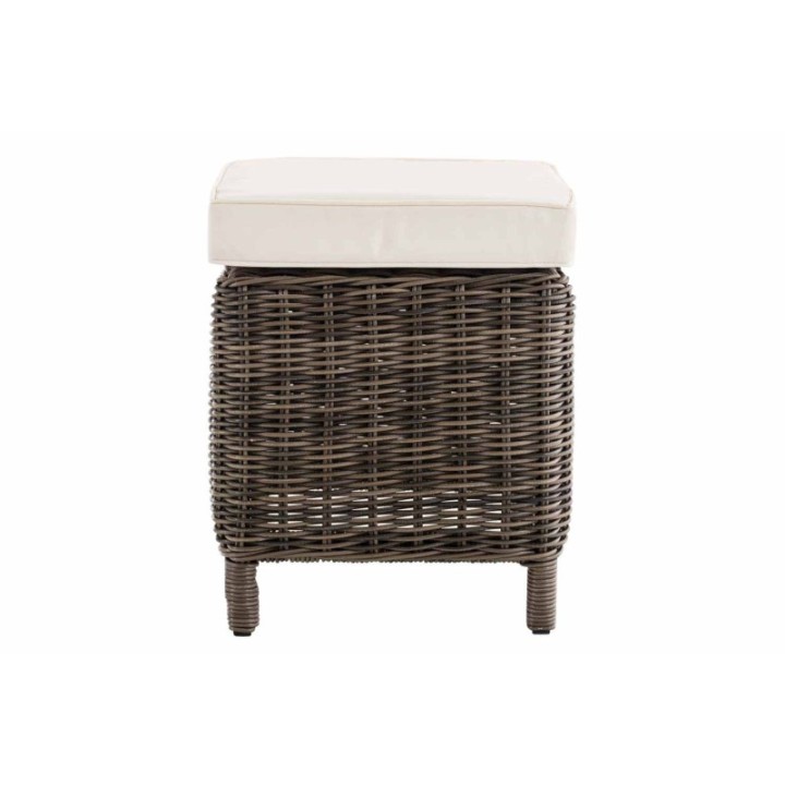 Hocker Vilato Rundrattan, creme