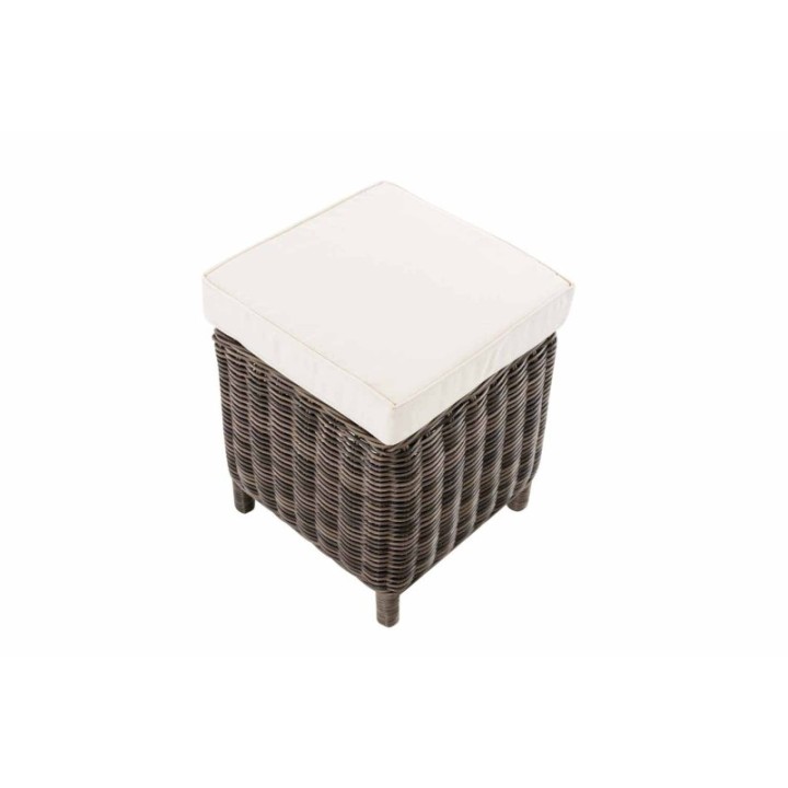 Hocker Vilato Rundrattan, creme