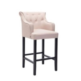 Barhocker Lykso Stoff schwarz