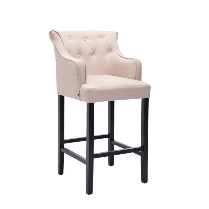 Barhocker Lykso Stoff schwarz