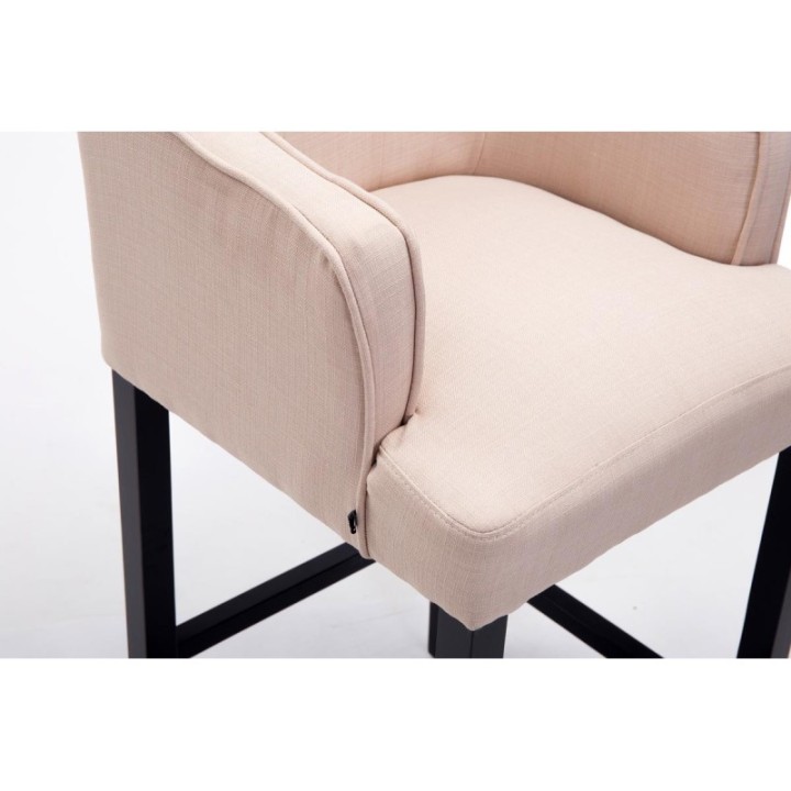 Barhocker Lykso Stoff schwarz