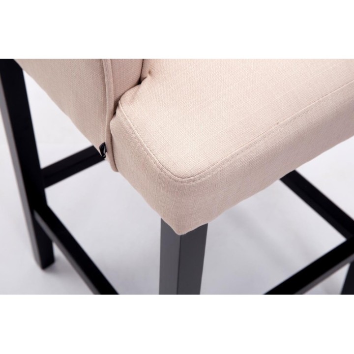 Barhocker Lykso Stoff schwarz