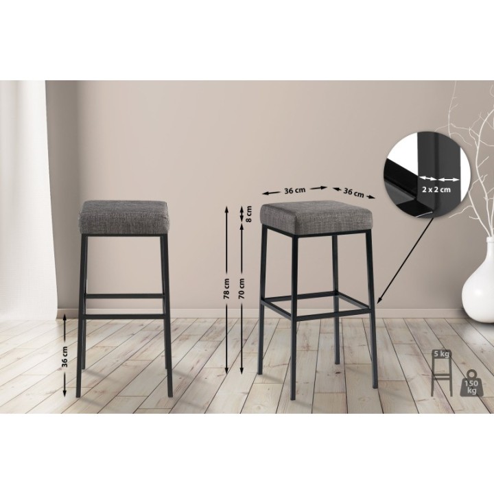  Barhocker Montreal B80 Stoff