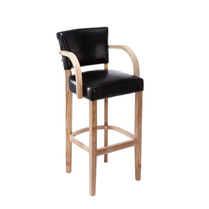 Barhocker Lionel mit Armlehne natura