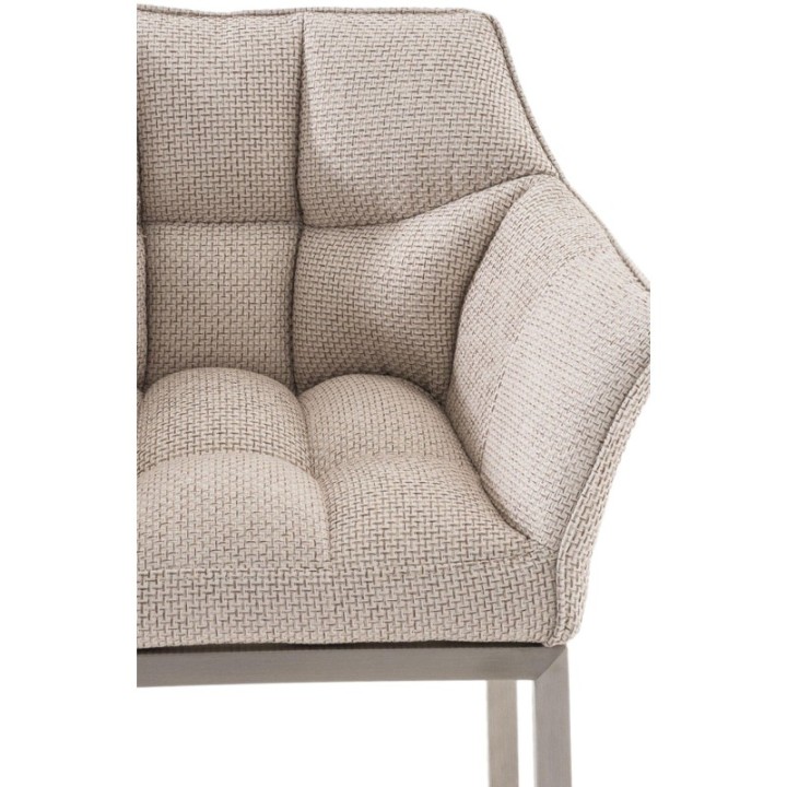Barhocker Damaso E Stoff mit 4-Fuß Gestell