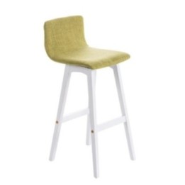 Barhocker Taunus Stoff Weiß