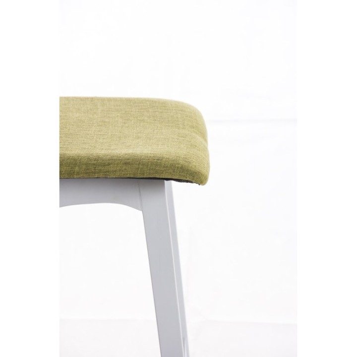 Barhocker Taunus Stoff Weiß