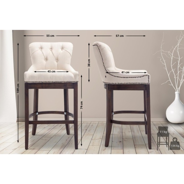 Barhocker Lakewood Stoff, Antik