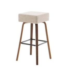 Barhocker Luca Stoff walnuss