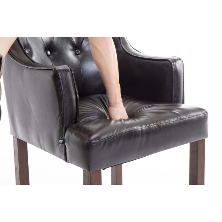 Barhocker Lykso Kunstleder antik-dunkel