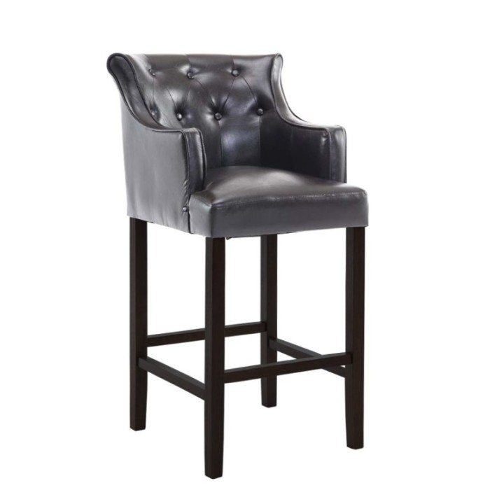 Barhocker Lykso Kunstleder schwarz