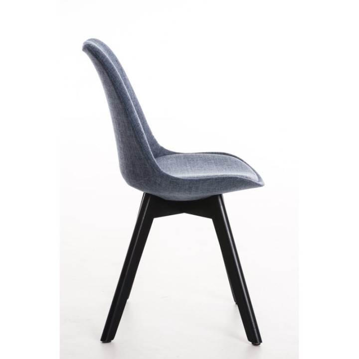 Besucherstuhl Borneo STOFF, schwarz