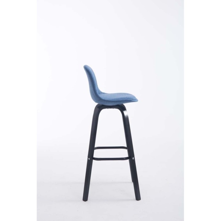 Barhocker Avika Stoff Schwarz