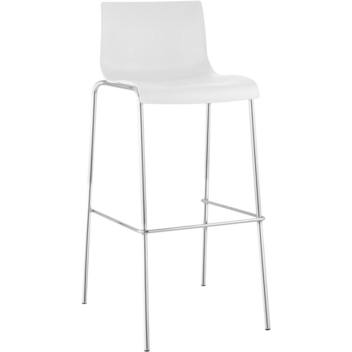 Barhocker Hoover Chrom 4-Fuß Gestell