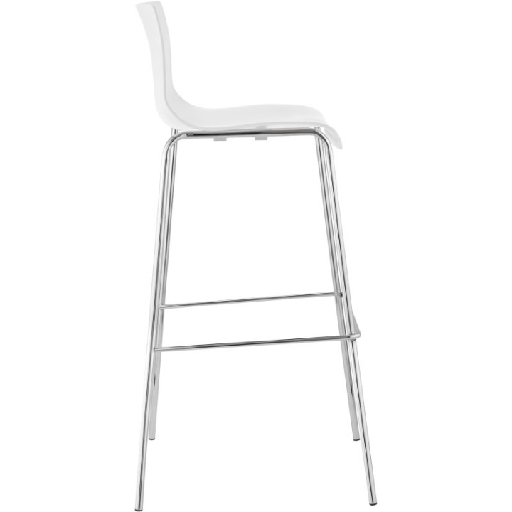 Barhocker Hoover Chrom 4-Fuß Gestell