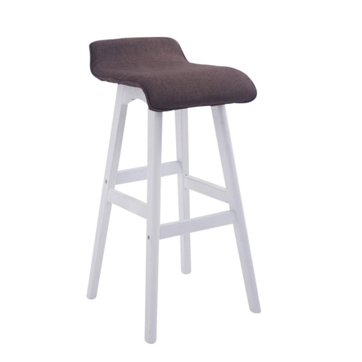Barhocker Corneila Stoff weiß
