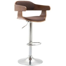 Barhocker Bogota Stoff Walnuss