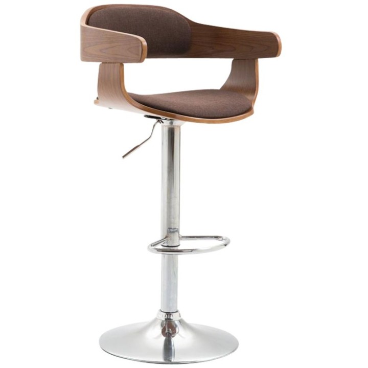 Barhocker Bogota Stoff Walnuss