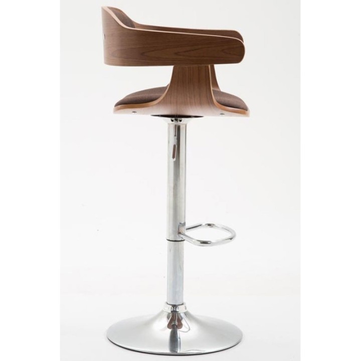 Barhocker Bogota Stoff Walnuss
