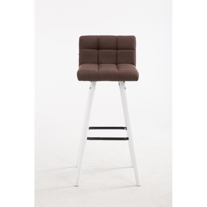 Barhocker Lincoln V2 Stoff Weiß