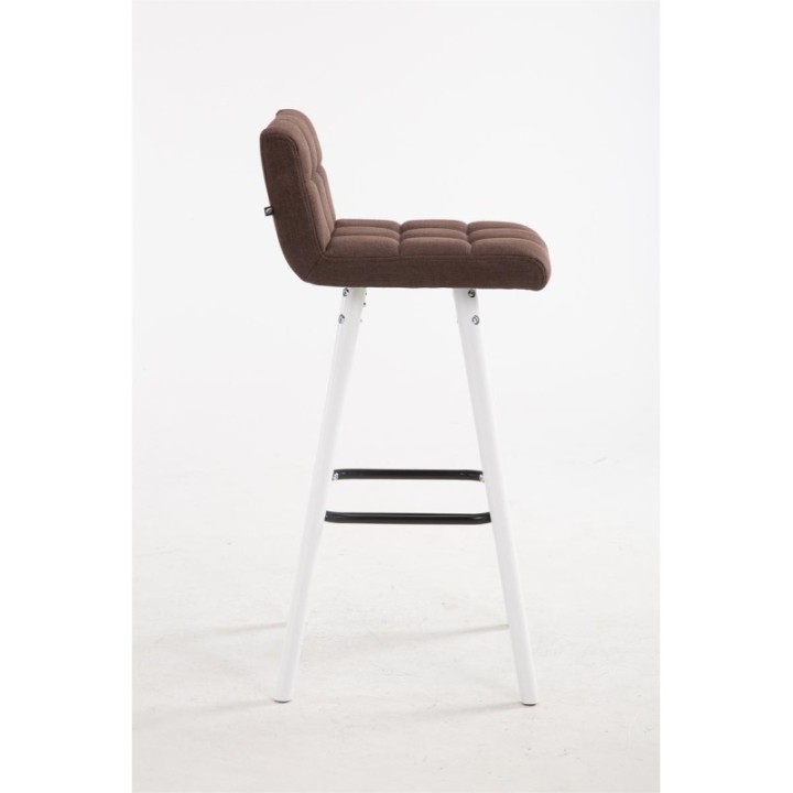 Barhocker Lincoln V2 Stoff Weiß