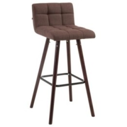 Barhocker Lincoln V2 Stoff Walnuss