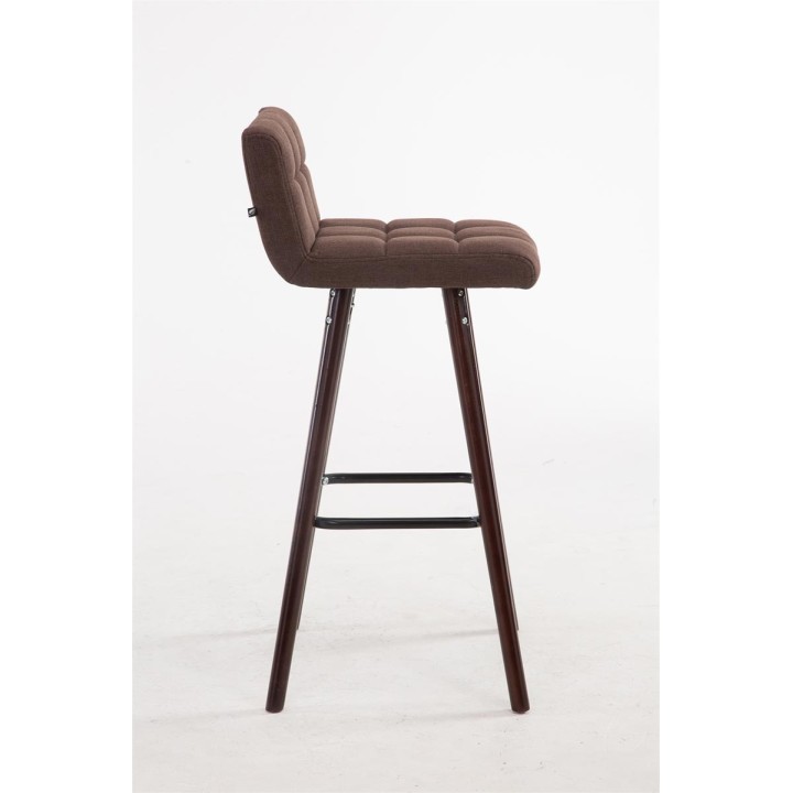Barhocker Lincoln V2 Stoff Walnuss