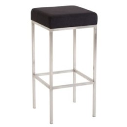 Barhocker Newark 85 Stoff edelstahl