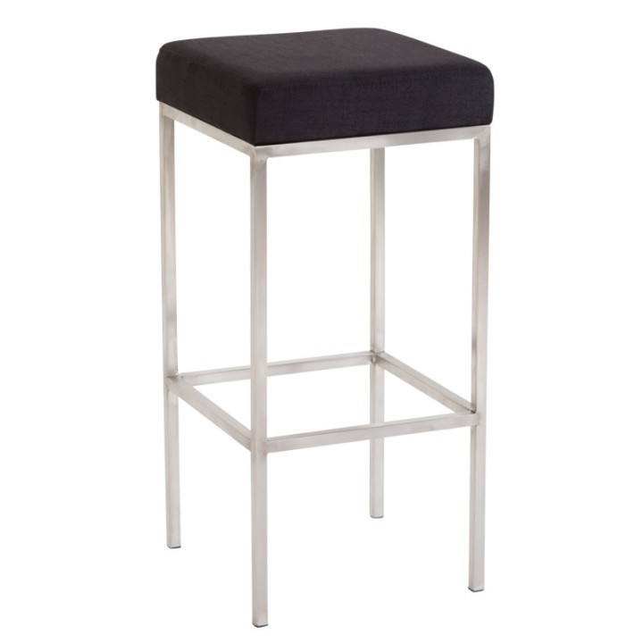 Barhocker Newark 85 Stoff edelstahl