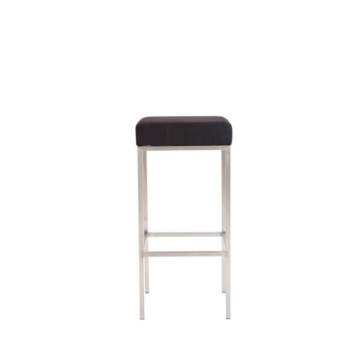 Barhocker Newark 85 Stoff edelstahl