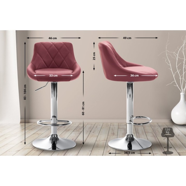 Barhocker Lazio Kunstleder chrom