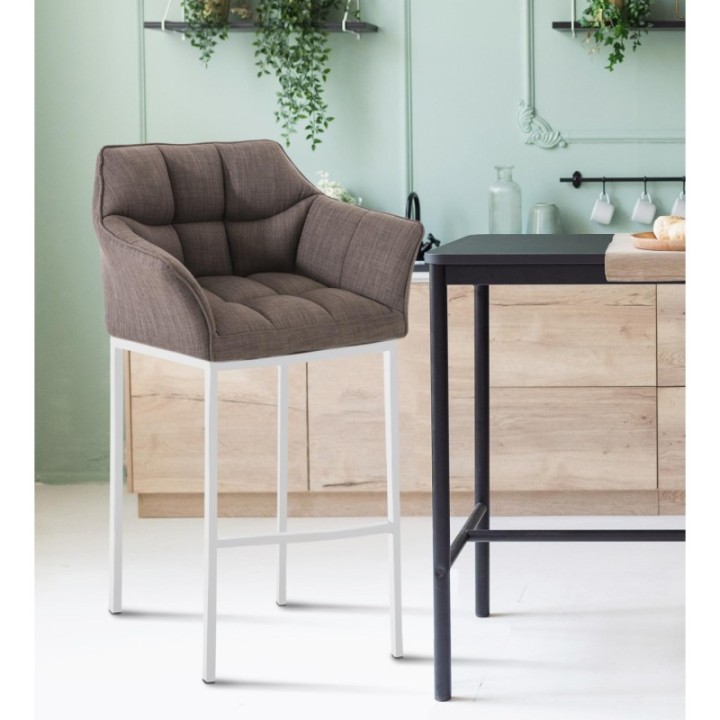 Barhocker Damaso W Stoff mit 4-Fuß Gestell
