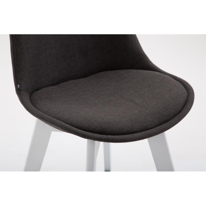 Barhocker Metz Stoff Weiß